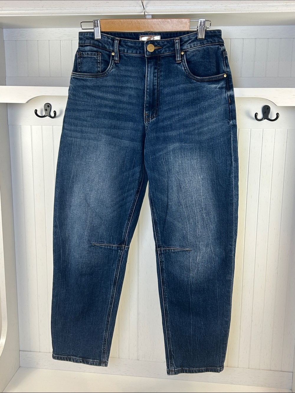 KUT Ashley Slouchy Barrel Jeans Size 2 High Rise Blue Denim